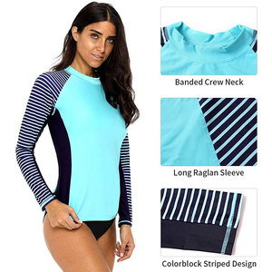 Personalizado sublimado logotipo largo de las mujeres MMA Rashguard compresión verano gimnasio Fitness Spandex protección solar natación 'Rush Guard' - Product Image 4