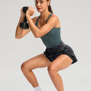 <b>Women</b> summer 2 in 1 athletic <b>shorts</b> custom breathable design workout gym <b>shorts</b> inner compression OEM production factory - Product Image 6