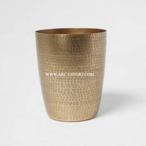 Art créatif poubelle d'intérieur moderne faite à la main poubelle carrée en plaqué or nouveauté poubelle à papier artisanale à vendre - Product Image 4