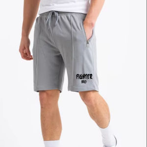 Short de gymnastique de compression 100% coton pour hommes, vêtements de sport double couche avec logo personnalisé pour l'entraînement et la course à pied - Product Image 1