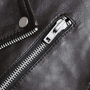 Veste en cuir pour homme de couleur noire, nouvelle mode streetwear, col mandarin, vente en gros, veste en cuir de haute qualité pour homme - Product Image 5