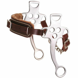 Mors Hackamore Premium pour Cheval à Bouche Lisse avec Nez en Fourrure pour l'Entraînement Équestre – Conception Durable, Équipement et Outil d'Équitation - Product Image 1