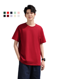 T-shirt 100% coton personnalisé de luxe 240gsm poids lourd avec impression DTG élevée motif solide Style décontracté conception vierge expédition DDP - Product Image 3