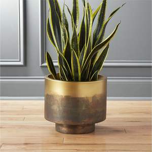 Jardinières en métal personnalisées en gros, pots à fleurs en acier au carbone robustes, vase en métal électro-plaqué multicolore, intérieur/extérieur - Product Image 2