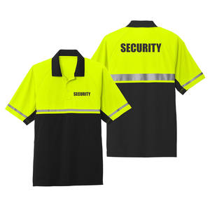 Chemises de sécurité personnalisées, polo en polyester haute visibilité, séchage rapide, manches courtes, polo de sécurité réfléchissant pour hommes - Product Image 3