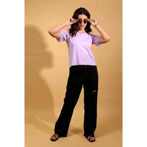 เสื้อยืดคอกลมทรงโอเวอร์ไซส์ ดีไซน์หรูหรา ผ้าเนื้อนุ่ม สวมใส่สบายและมีสไตล์ เหมาะสำหรับใส่ในชีวิตประจำวัน - Product Image 2