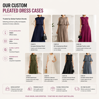 Robe plissée sur mesure, vêtements pour femmes, fabricant OEM, fournisseur de mode à marque privée pour les marques de boutiques, production en petites séries