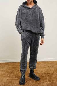 High Quality 100% Cotton Winter Hoodie <b>Men</b> Oversized Drop Shoulder Washed Heavyweight Fleece Eco-Friendly Breathable Custom - Product Image 3