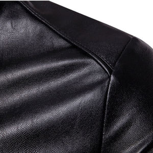 2025 unisexe Design couleur bloc hommes en cuir véritable veste personnalisée de haute qualité hommes en cuir veste en gros pour hommes - Product Image 4