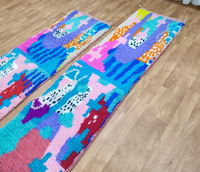 Tapis berbère Tribal coloré et personnalisé en laine véritable, style marocain