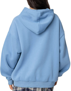 OEM/ODM 100% coton sweat à capuche surdimensionné pour femmes pull à épaules tombantes personnalisé DTF imprimé logo lourd hip hop sweats à capuche pour femmes - Product Image 5