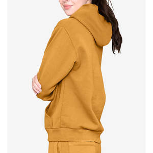 Jersey liso de invierno/Sudadera con capucha de canguro para hombres y mujeres Mezcla de algodón Streetwear Sudadera con capucha con estampado de gran tamaño de peso pesado - Product Image 3