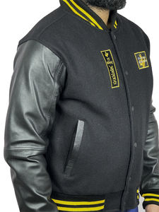 Veste universitaire de style collège personnalisable de haute qualité pour hommes avec manches en cuir de laine d'hiver Design brodé OEM ODM - Product Image 4