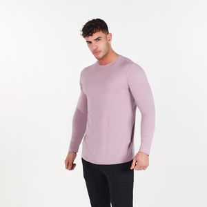 Modèle moderne pour impression personnalisée et commandes en grande quantité, 100% coton, uni, manches longues, col rond, fabricant personnalisé - Product Image 1