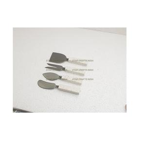 Vajilla de peso medio Cuchillos de queso de acero inoxidable Fiesta Ecológico Reutilizable Material de cubiertos Tenedor de acero de resina envuelto - Product Image 1