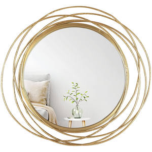 Indian Modern Designer Silver <b>Wall</b> <b>Mirror</b> <b>for</b> Living Room Bedroom <b>Bathroom</b> Hallway Entryway Ambiance Lifestyle - Product Image 5