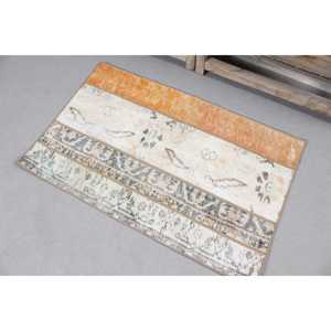 พรมวินเทจ ขนาด 2.1x3.3 ฟุต (63x102 ซม.) ลายต้นไม้สีส้ม พรมตุรกี - Product Image 2