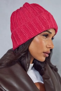 Cortavientos de alta calidad, gorro de punto acanalado hecho en Pakistán para invierno, gorro de punto suave y cálido con Cable grueso cruzado - Product Image 5