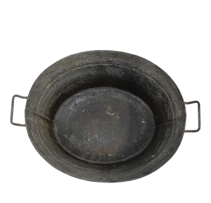 Bañera ovalada de metal galvanizado para uso en fiestas - Product Image 3