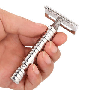Rasoir de sécurité en acier inoxydable de qualité supérieure pour le soin masculin - Écologique, réutilisable pour l'épilation professionnelle du visage, le façonnage de la barbe - Product Image 5