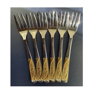 Fourchette à dessert en laiton fabrication Table à dîner fourchette et cuillère en métal pour ensemble de couverts vente chaude personnalisée - Product Image 5