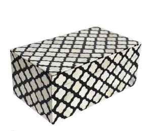 ZN Creations Indian Handicrafted Resin Jewelry Box with Bone Inlay Polished Nautical <b>Love</b> Style for Home Decoration - Product Image 2