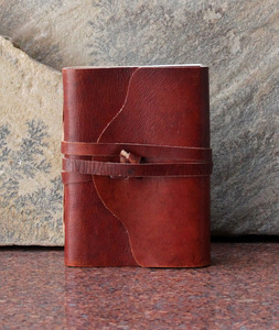 Diario Vintage per Affari Fatto a Mano con Carta di Cotone Riciclata Colore Marrone Autentico con Cordoncini in Pelle Abbinati - Product Image 6