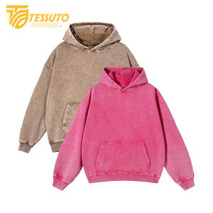 Sweats à capuche pour hommes 100% coton marron et rose sweats à capuche lavés à l'acide hommes couleurs et tailles personnalisées sweats à capuche thermiques respirants tailles personnalisées - Product Image 1