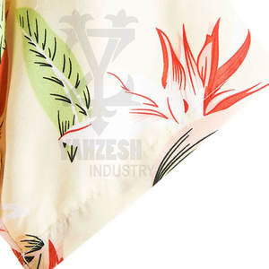 2023 personnalisé hommes plage tenue décontracté motif solide respirant coton fibre de bambou pour chemise manches courtes tricoté tissu blanc - Product Image 6