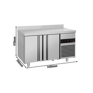 Refrigerador comercial de mostrador PREMIUM - 1400x700mm - con 2 puertas - con soporte - capacidad 281 litros - Product Image 2