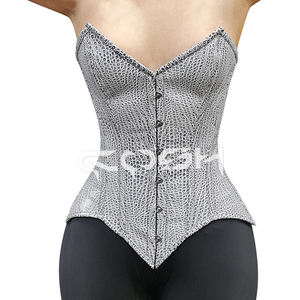 Corsé de PVC con Estampado de Piel de Serpiente Personalizado, Corsé de Alta Compresión con Varillas de Acero, Cinturilla Moldeadora, Proveedor de Corsés de Moda - Product Image 4