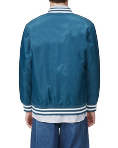 High Quality Custom Logo Canvas <b>Baseball</b> <b>Jacket</b> <b>Men</b> High Street Stylish Winter Breathable Satin Varsity Front Reversible - Product Image 5