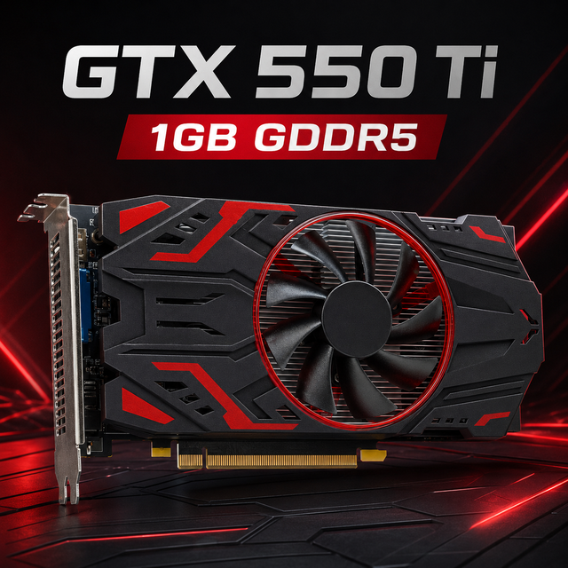 New GTX 550 Ti 1GB GDDR5 128Bit Single Fan PCI Express 2.0 X16 DirectX 11 Gaming Graphics Card for Desktop PC