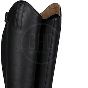 Botas de montar a caballo de cuero genuino de la mejor calidad en productos de caballo hechos a mano de color de bloque hechos en Pakistán - Product Image 3