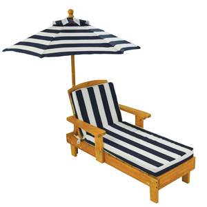Modern Outdoor Furniture <b>Kid</b> Kraft Outdoor Wood Chaise <b>Kid's</b> Chair with Umbrella and Cushion for Courtyard Home Furniture - Product Image 2