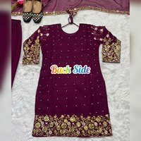 Vente chaude Eid Ramzan spécial fausse Georgette avec broderie travail Salwar costume pour mariage et fête porter de l'Inde fournisseur