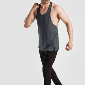 Wholesale Custom Cotton <b>Bamboo</b> <b>Fiber</b> Breathable Gym Vest Fitness Singlet Workout Bodybuilding Men Tank Top Custom Colors Logo - Product Image 2
