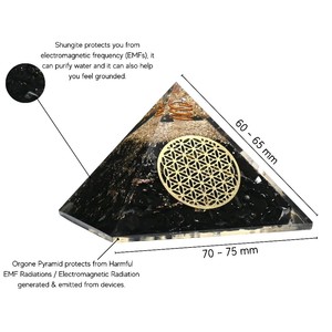 Mejor calidad superior pulido Shungite piedra preciosa orgón pirámide ecológica decorativa vacaciones decoración Navidad al por mayor - Product Image 2