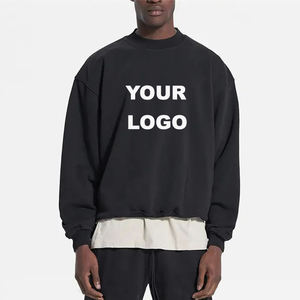 High Quality Oversized Heavyweight Fleece <b>Sweatshirt</b> <b>Vintage</b> Streetwear Blank Custom Unisex Bulk Men <b>Sweatshirt</b> - Product Image 6