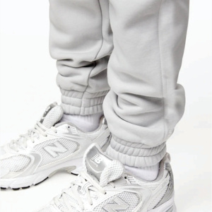 65% cotone 35% poliestere materiale Super morbido nastro di marca Trim Dynamic Jogger ruba pantaloni della tuta da <span class=keywords><strong>donna</strong></span> <span class=keywords><strong>grigi</strong></span> - Product Image 4