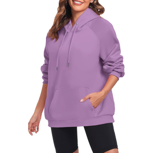 Sudadera con capucha para mujer, mezcla de energía, forro polar, cómoda Sudadera con capucha para mujer, algodón coreano de talla grande regular - Product Image 4