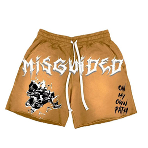 Pantalones cortos sueltos de alta calidad bordado deportivo liso francés Terry Fleece pantalones cortos de mujer - Product Image 3