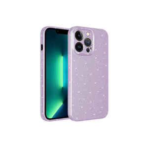 Funda de Silicona TPU Brillante Color Lila de Lujo Netzy para iPhone 13 Pro Max, Estilo Moderno, con Protección para la Cámara - Product Image 1