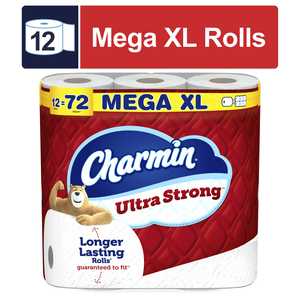 Charmin-Ultra Strong <b>Toilet</b> Paper, 12 Super Mega <b>Roll</b> - Product Image 2