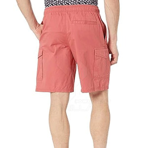 Best Quality <b>Men's</b> Cargo <b>Shorts</b> Custom Made 100% Cotton Quick Dry Light Weight Casual Solid Pattern Mid <b>Waist</b> <b>Elastic</b> Closure - Product Image 3