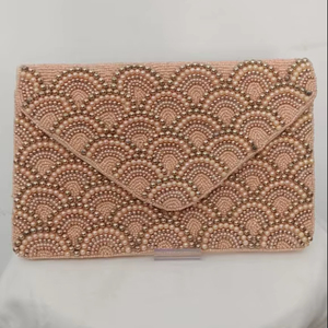 Exports Quality Premium Beaded Clutch Purse for Designer Evening Look Designer Beaded Clutch Purse for Glamorous Party Outfit - Product Image 1