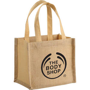Vintage <b>Mini</b> Reusable Open Jute Gift Tote with Soft Handle - Product Image 2