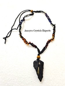 Pendentif en pierre d'agate Angelite 7 chakras, pendentifs faits à la main en pierre naturelle, vente en gros, exportations de cristaux Amayra - Product Image 4