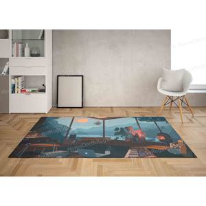 Alfombra Moderna Urbana con Estampado, Decoración de Habitación Estilo Anime Lo-Fi, Alfombra de Terciopelo de Lujo - Product Image 3