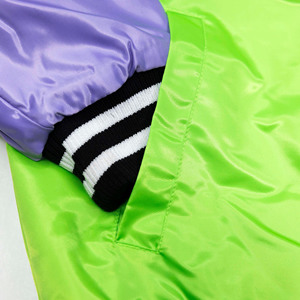 Basketball personnalisé vêtements de sport d'hiver Satin Varsity Jacket Plus Size Print Coat 100% Satin CollegeBaseballjacket pour hommes - Product Image 4